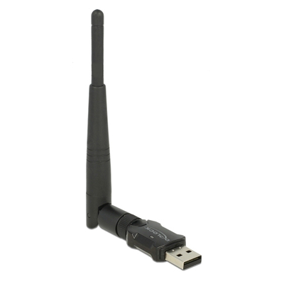 Product Κάρτα Δικτύου USB Delock USB2.0 WLAN με εξωτερική κεραία 12462, DFS+WPS, 2.4GHz+5GHz base image
