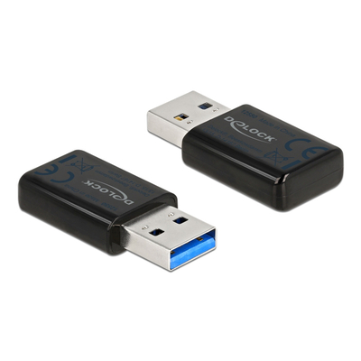 Product Αντάπτορας Δικτύου USB Delock WLAN 12550, dual band, DFS, μαύρος base image