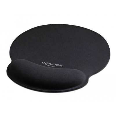 Product Mousepad Delock 12559 με στήριγμα καρπού, 252 x 227mm, μαύρο base image