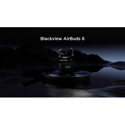 Product Bluetooth Handsfree Blackview BT5.3 ANC+4MIC AIRBUDS 8 with CHARGING DOCK Black base image