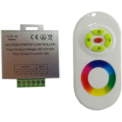 Product Ελεγκτής LED Avide 12V 216W RGB 5 Πλήκτρα RF Τηλεχειριστήριο Αφής base image