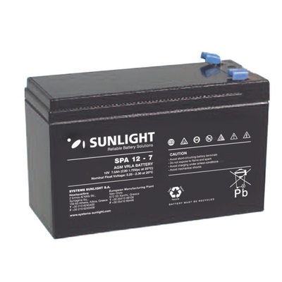 Product Μπαταρία Μολύβδου SunLight 12V 7A(4.8mm) base image