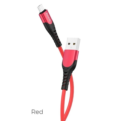 Product Καλώδιο Φόρτισης Hoco U80 Cool Silicone Charging Cable For Micro, Κόκκινο base image