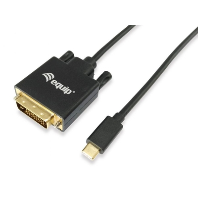 Product Αντάπτορας Equip USB-C -> DVI-D (24+1) 1920x1200/60Hz 1.80m sw Polybeutel base image