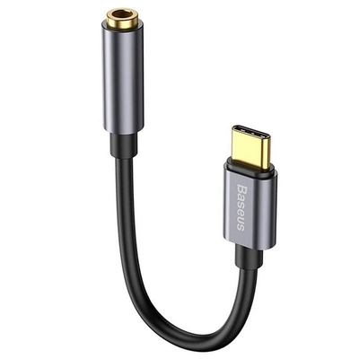 Product Αντάπτορας USB Baseus Type C - 3.5mm M/F με Καλώδιο γκρι base image