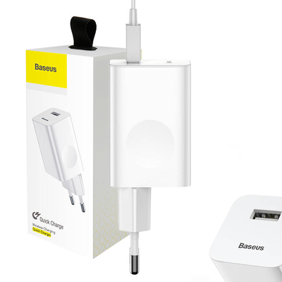 Product Φορτιστής Πρίζας Baseus Charging Quick USB 3.0 - White base image