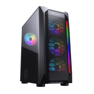 Product Κουτί Η/Υ Cougar Mx410 Mesh-G Rgb Tempered Glass Middle Atx Black (4X120Mm Rgb Fans Preinstalled) base image