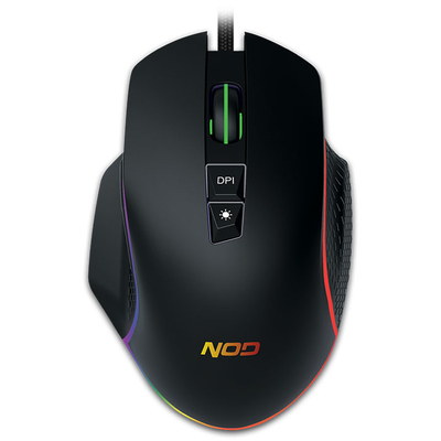 Product Ποντίκι Gaming Ενσύρματο NOD RUN Amok RGB mouse 6400 DPI Black 7 πλήκτρα base image