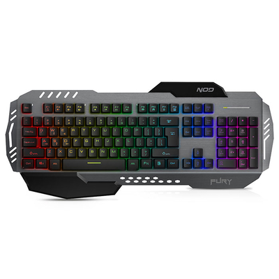 Product Πληκτρολόγιο Ενσύρματο NOD Fury Gaming with palmrest and RGB LED base image