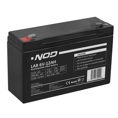 Product Μπαταρία μολύβδου Nod LAB 6V 12AH base image