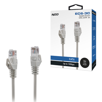 Product Καλώδιο Δικτύου Nod CAT6, U/UTP, 3m. base image
