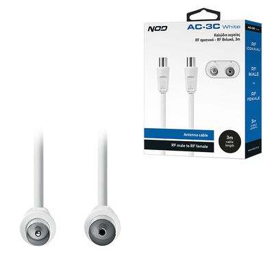 Product Καλώδιο Κεραίας Nod Ac-3c White Rf Αρσενικό - Rf Θηλυκό 3m base image