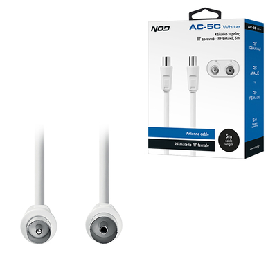 Product Καλώδιο Κεραίας Nod Ac-5c White Rf Αρσενικό - Rf Θηλυκό 5m base image