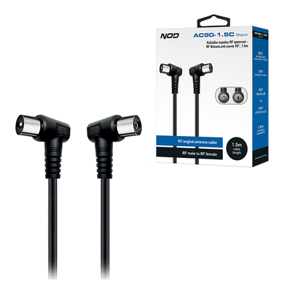 Product Καλώδιο Κεραίας Nod Ac90-1.5c Black Rf Αρσενικό - Rf Θηλυκό Υπό Γωνία 90° 1.5m base image