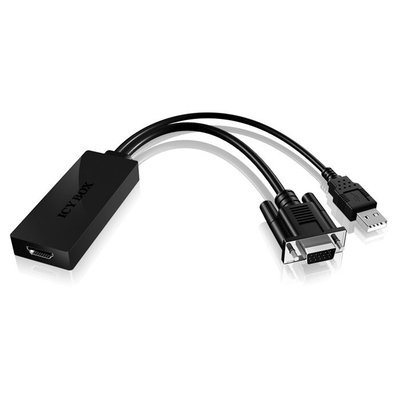 Product Μετατροπέας VGA Σε HDMI Icy Box IB-AC512 + USB black / 70540 base image