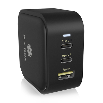 Product Φορτιστής Πρίζας RaidSonic ICY BOX IB-PS103-PD - USB, 2 x USB-C - 65 Watt base image