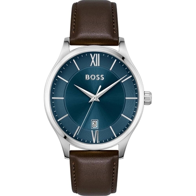 Product Ανδρικό Ρολόι Boss 1513955 (41mm) Δερμάτινο Λουράκι Καφέ base image