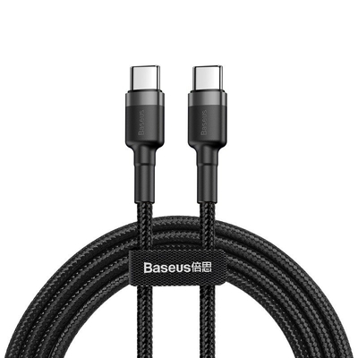 Product Καλώδιο USB-C to USB-C Baseus Cafule PD 2.0 QC 3.0 60W 1m (Black+Gray) base image