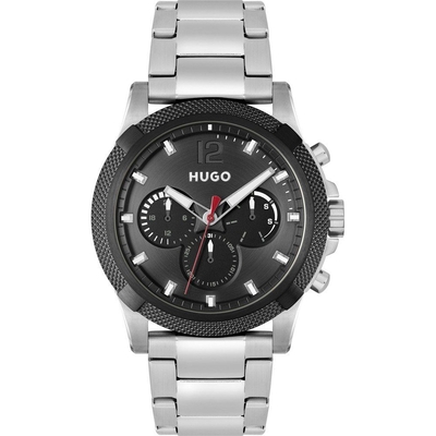 Product Ανδρικό Ρολόι Hugo 1530295 (46mm) Μεταλλικό Μπρασελέ Ασημί base image