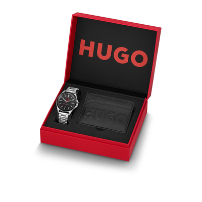 Product Ανδρικό Ρολόι Hugo 1530323 (42mm) Μεταλλικό Μπρασελέ Ασημί base image