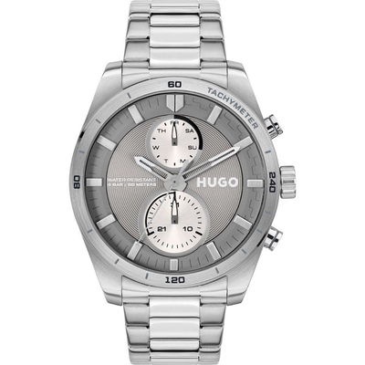 Product Ανδρικό Ρολόι Hugo 1530372 (44mm) Μεταλλικό Μπρασελέ Ασημί base image