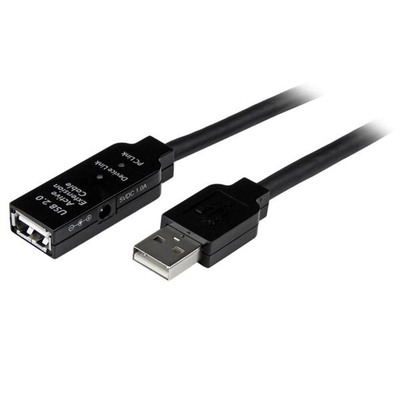 Product Καλώδιο USB Startech USB2AAEXT25M Μαύρο base image