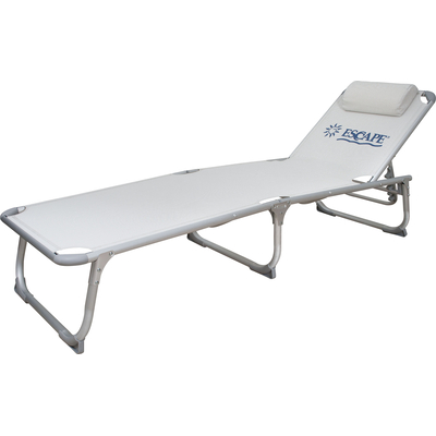 Product Ξαπλώστρα Τρίσπαστη Παραλίας Escape Άσπρη/Γκρι base image
