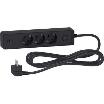 Product Πολύπριζο Ασφαλείας Apc St943u1wa, 3 Outlets ,Usb Type, 3m Cable, Black base image