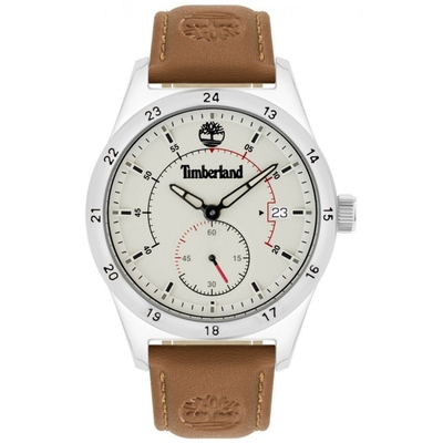 Product Ανδρικό Ρολόι Timberland 15948Jys-63 (45mm) Δερμάτινο Λουράκι Καφέ base image