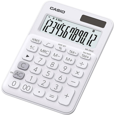 Product Αριθμομηχανή Casio MS-20UC-WE white base image