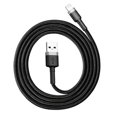 Product Καλώδιο USB to Lightning Baseus Cafule 2.4A 0.5m (Gray+Black) base image