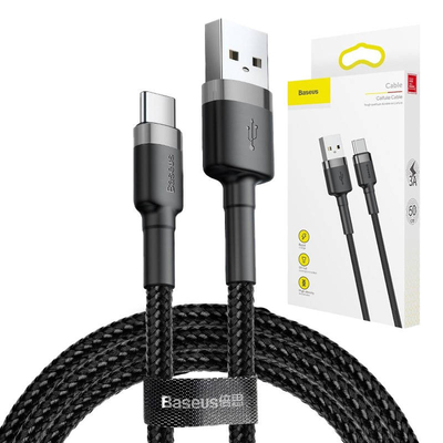 Product Καλώδιο USB to USB-C Baseus Cafule 2A 3m (Black+Gray) base image