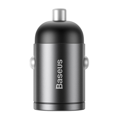 Product Φορτιστής Αυτοκινήτου Baseus Tiny Star Mini, USB, 30W (Γκρι) base image