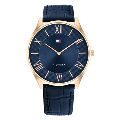 Product Ανδρικό Ρολόι Tommy Hilfiger 1710517 (44mm) Δερμάτινο Λουράκι Μπλε base image