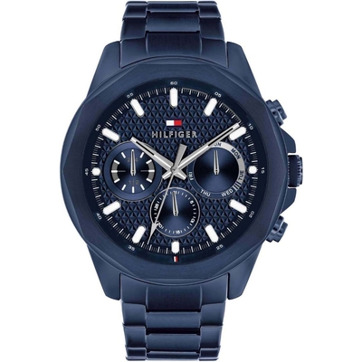 Product Ανδρικό Ρολόι Tommy Hilfiger 1710652 (46mm) Μεταλλικό Μπρασελέ Μπλε base image