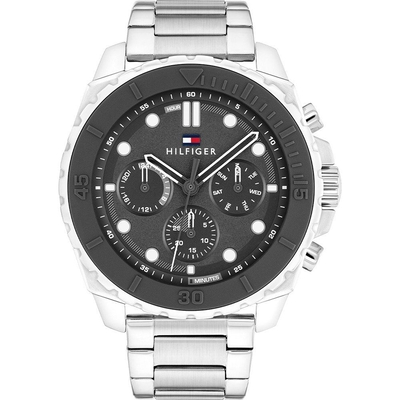 Product Ανδρικό Ρολόι Tommy Hilfiger 1710689 (48mm) Μεταλλικό Μπρασελέ Ασημί base image