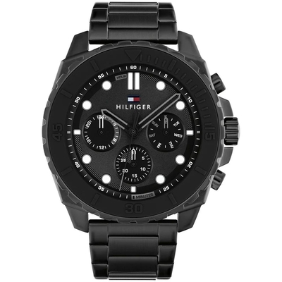 Product Ανδρικό Ρολόι Tommy Hilfiger 1710690 (49mm) Μεταλλικό Μπρασελέ Μαύρο base image