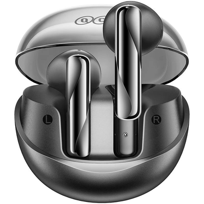 Product Bluetooth Headset QCY Clear Black - Semi-Ear 13mm driver, wind cancel ENC for calls, NCVM & Air case TWS BT base image