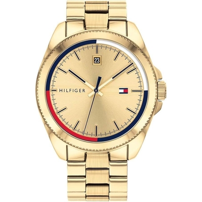 Product Ανδρικό Ρολόι Tommy Hilfiger 1791686 (44mm) Μεταλλικό Μπρασελέ Χρυσό base image