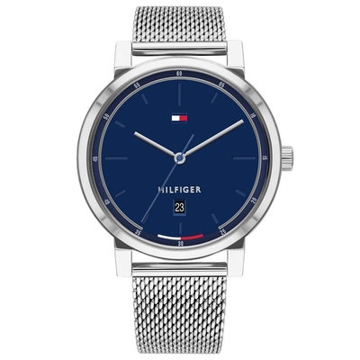 Product Ανδρικό Ρολόι Tommy Hilfiger 1791732 (43mm) Μεταλλικό Μπρασελέ Ασημί base image