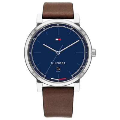 Product Ανδρικό Ρολόι Tommy Hilfiger 1791780 (43mm) Δερμάτινο Λουράκι Καφέ base image