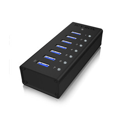 Product USB Hub IcyBox IB-AC618 USB 3.0 Aluminium 7 Θυρών base image