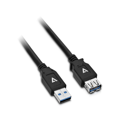 Product Καλώδιο USB V7 V7U3.0EXT-2M-BLK-1E USB A Μαύρο base image