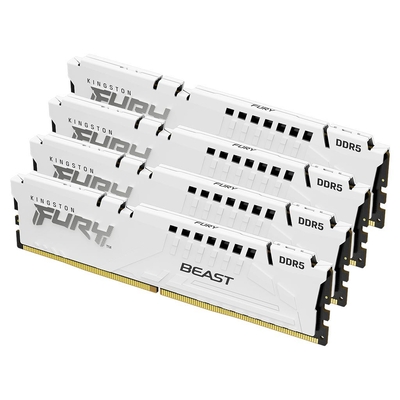 Product Μνήμη RAM Σταθερού DDR5 64GB Kingston KF552C40BWAK4-64 FURY Beast White 5200MT/s, Kit of 4 base image