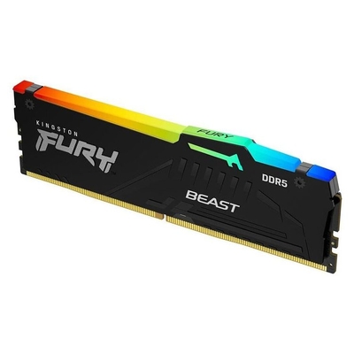Product Μνήμη RAM Σταθερού Kingston Kf560c36bbe2a-16 Fury Beast Black Rgb Ddr5, 6000mt/S, 16gb Expo base image