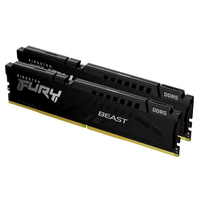 Product Μνήμη RAM Σταθερού Kingston Kf564c32bbk2-64 Fury Beast Black Ddr5, 6000mt/S, 64gb Kit Of 2 base image