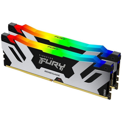 Product Μνήμη RAM Σταθερού DDR5 64GB Kingston KF564C32BBEAK2-32 FURY Beast Black RGB 6000MT/s, KIT OF 2, EXPO base image