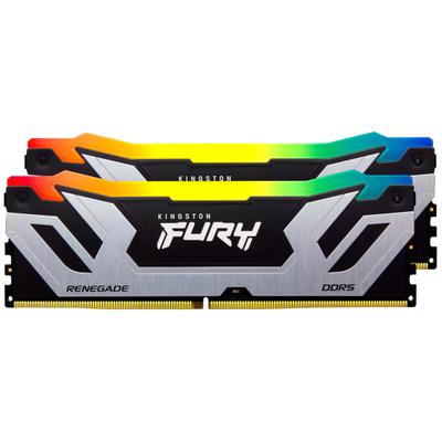 Product Μνήμη RAM Σταθερού DDR5 48GB Kingston CUDIMM KF588CU42RSAK2-48 FURY Renegade Silver RGB 8800MT/s, KIT OF 2 base image