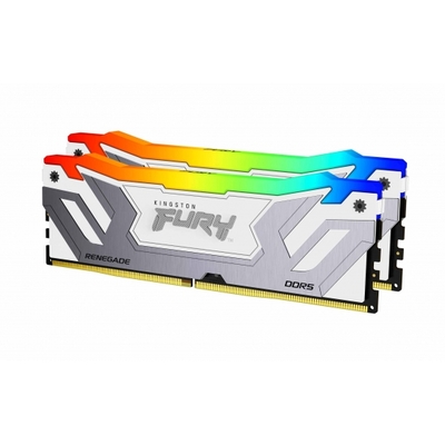 Product Μνήμη RAM Σταθερού DDR5 48GB Kingston CUDIMM KF588CU42RWAK2-48 FURY Renegade White RGB 8800MT/s, KIT OF 2 base image