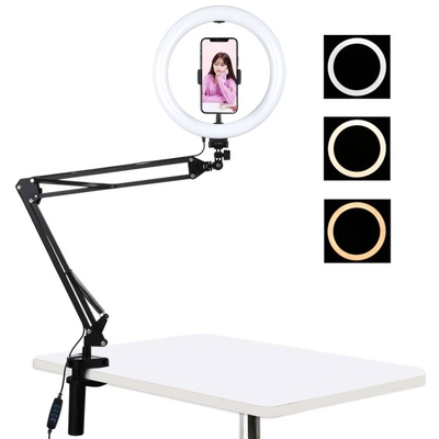 Product Βάση επιτραπέζιου βραχίονα Puluz με δαχτυλίδι Vlogging LED 26cm PKT3090B base image